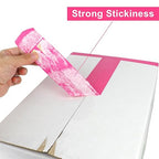 BOMEI PACK Heavy Duty 6 Rolls Colored Moving Tape with Dispenser 1.88 Inch x 60 Yard, Pink Packaging Tape 2.4 mil Packing Tape for Shipping, Moving, Mailing & Storage