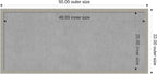 Amanti Art Grey Framed Magnetic Board 22x50 Oversize Vision Board for use with Magnets, 100% Metal Sheet to Display Items as Office Decor or for Home Organization in mudroom, Kitchen or Kids Room
