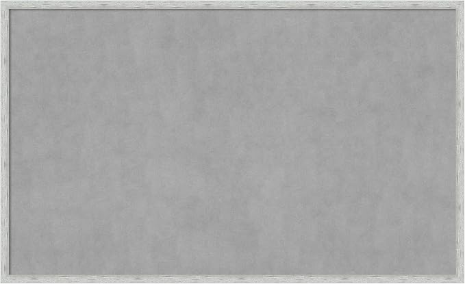 Amanti Art Silver Framed Magnetic Board 25x41 Large Vision Board for use with Magnets, 100% Metal Sheet to Display Items as Office Decor or for Home Organization in mudroom, Kitchen or Kids Room