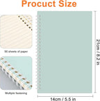 48 Pack A5 Spiral Notebooks College Ruled Spiral Notebooks Bulk Inches Lined Travel Writing Notebooks Journal Notepad for Office School Supplies, 50 Sheets 100 Pages, 8.3 x 5.5 Inches, Multicolor