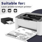 POLYSELLS Self Adhesive Address Shipping Labels, White Sticker FBA Labels (100 Sheets, 8.5" x 11" (1UP, Full Sheet))