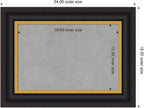 Amanti Art Black Framed Magnetic Board 18x24 Small Vision Board for use with Magnets, 100% Metal Sheet to Display Items as Office Decor or for Home Organization in mudroom, Kitchen or Kids Room