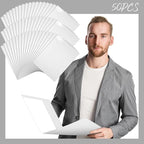 Jutom 50 Pcs 2 Pocket Glossy Paper Folders Glossy Paper Laminated Portfolios, Letter Size, Presentation Folders with Pockets for Office Teacher Worker Supplies(White Color)
