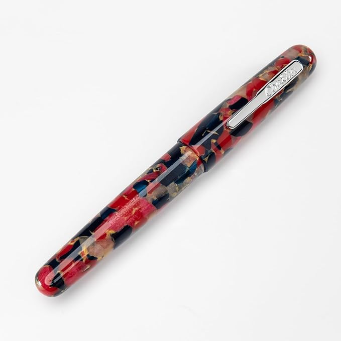 Conklin All American Fountain Pen in Old Glory – Medium Nib, Patriotic Red, White & Blue Design – Ideal Gift for Professionals & Pen Collectors