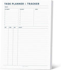 Task Planner & Tracker 8.5 x 11 Tear-Off 70 Sheet Planner Pad – Project Organizer with Time Log, Top Priority, Follow-Up – Notepad for Home & Office (White, Minimalist, 1 Pack)