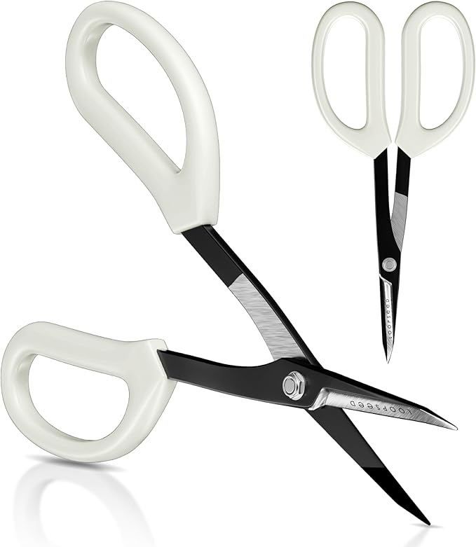 LOOPSEED Precision Gardening Scissors Plant Trimming Pruning Shears Garden Pruners for Orchid Bonsai Hydroponic Flower Clipper Garden Snip 8 Inch Long