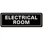 Electrical Room Sign - Premium Durable Acrylic Material, Super Strong Self-adhesive, Quick Installation, Suitable for Your Home and Business (9 × 3 Inches, Black)