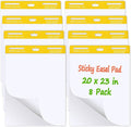 ReliThick 8 Pads Premium Sticky Easel Pad, 20 in x 23 in, White, 30 Sheets/Pad, Anchor Chart Paper for Teachers, Flip Chart Paper with Sticky, Large Self Stick Flip Chart Paper, Sticking Power