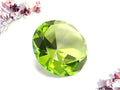 click2go 2” / 60 mm Diamond Shaped Glass Crystal Paperweight – Home Office Decor & Valentine's Day Gift Wedding Favors Centerpieces Decoration with Gift Box (Light Green)