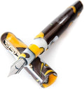 Conklin All American Fountain Pen in Yellowstone – Medium Nib, Unique Yellow, Brown & White Design – Ideal Gift for Professionals & Pen Collectors
