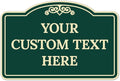 Custom Decorative Sign, Personalized Metal Sign for Business, Driveway, Home, Airbnb, Office Door Plaque, Green Background 12x18 Inches, ACM, Fade Resistant, Made in USA by Sigo Signs
