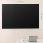 Lightomorrow Thickened Bulletin Board - 71 x 47 Inches, Decorative Felt Board Pin Board for Wall - 3' x 2' Foldable Photo Display Board with Self-Adhesive Tape, Includes 20 Push Pins - Black