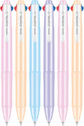 Lekreo Multi-color Ballpoint Pens, 4-in-1 Colored Pens 0.7 Medium Fine Point,Ballpoint Gift Pens for Planner Journaling,Assorted Ink, 6-Count