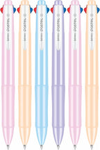Lekreo Multi-color Ballpoint Pens, 4-in-1 Colored Pens 0.7 Medium Fine Point,Ballpoint Gift Pens for Planner Journaling,Assorted Ink, 6-Count