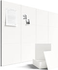 Fluxynara Large Felt Bulletin Board 48" x 36" Cork Board Alternative-12 Pack with 70 Safe Removable Adhesive Tabs, Cork Boards for Walls Cork Board for Home Office Classroom Pin Board - Milky White