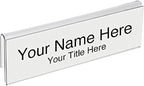 50-Pack 8.5" x 2" Acrylic Name Plate for 1/4" Cubicle Wall Glass – Custom Name Sign Holder – Single Sided Acrylic Display Stands - Placard Label Holder Use for Classroom, Offices, Office Door