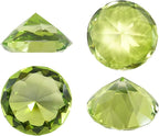 CLICK2GO 3” / 80 mm Light Green Diamond Shaped Glass Crystal Paperweight – Home Office Decor & Wedding Favors Decoration with Gift Box