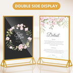 PPH-Sisy Acrylic Sign Holder 8.5x11 Clear Acrylic Frames Display Stand Double Sided Table Menu Holders for Wedding Table Numbers Restaurant Photos（8 pcs）