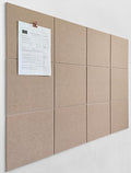 DECORITA Felt Wall Tiles | Large Cork Board Alternative | Aesthetic Felt Bulletin Board for Office, Home & Classroom | Large Cork Boards for Walls Pinboard (12-Pack) | Camel
