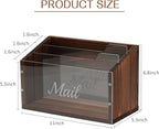 OKAHUOCHUANG Mail Organizer with Clear Acrylic Dividers - 3 Slots Letter Holder for Desk, Mail Sorter Organizer Wall Mounted, Mailbox Hoder Counter for Home Office Family