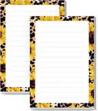 SXboxing Sticky Notes 4X6 Inches, 2 Pack Large Cute Self-Stick Pads, Bright Funny Memo Pads Easy to Stick for Home, Office Sunflower Leopard