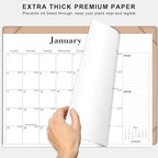 Desk Calendar 2026, January 2026 to June 2027, 18 Monthly Large Calendar 2026, 22" x 17" New Year Desktop Pad Calendar for Planning and Organizing In Your Family, School or Office - Apricot