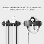 Apromisith USB Cable Organizer Clips Cord Holder,10 Packs (3-5-7-Slots) Black Self Adhesive Desk Cord Cable Management