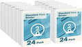 CIXILDTS 2-inch Round Ring Binder, Durable 2" 3 Ring Binder Fit Letter Size Paper, White, 24-Pack