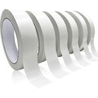 Double-Sided Fabric Tape, Hem Tape No Sew Double Sided Tape for Crafts Arts, 6 Rolls Strong Adhesive Cloth Sewing Tape for Hemming, Clothing Repairs, Pants, DIY Projects, Paper Backing (0.6/0.8/1inch)