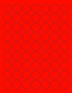 8-1/2 x 11" Neon Color High Light Fluorescent Labels for Laser & Inkjet Printer (RED Fluorescent, 1" Round - 63 per Page - 6300 Labels)