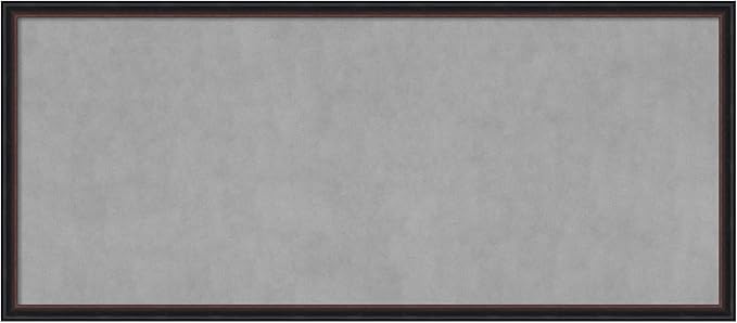 Amanti Art Black Framed Magnetic Board 22x50 Oversize Vision Board for use with Magnets, 100% Metal Sheet to Display Items as Office Decor or for Home Organization in mudroom, Kitchen or Kids Room
