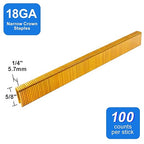 SimCos 18 Gauge 1/4" Narrow Crown Staples, Galvanized Upholstery Staples for 18 GA Pneumatic or Electric Stapler or Staple Gun (5/8"-3000 PCS)