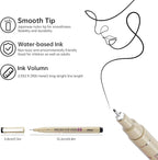 Attom Tech Art [24 Colors] 05 Micro, Fineliner Pen Set Ink, Fine Point Pen,Multi-liner, Sketching, Anime,Artist Illustrating/Technical Drawing, Office Documents…