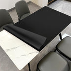 Zinkooat Leather Table Cover,1.8mm Thick,42x96 Inch Table Protector,Table Protector for Dining Room Table,Dining Table Cover,Table Cover Protector.(Black+Black,42x96)