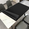 Zinkooat Leather Table Protector - 40x88 Inch Waterproof Easy to Clean Can Conceal Flaws Protector The Table Top from Scratches Used for Dining (Black+Black 40x88)