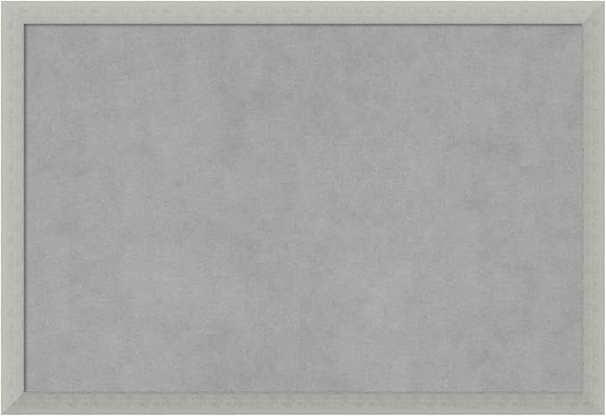 Amanti Art Silver Framed Magnetic Board 18x26 Medium Vision Board for use with Magnets, 100% Metal Sheet to Display Items as Office Decor or for Home Organization in mudroom, Kitchen or Kids Room