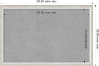 Amanti Art Silver Framed Magnetic Board 22x34 Large Vision Board for use with Magnets, 100% Metal Sheet to Display Items as Office Decor or for Home Organization in mudroom, Kitchen or Kids Room