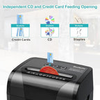 Woolsche Paper Shredder, 18-Sheet Cross Cut with 5.28-Gallon Pull Out Bin, P-4 Security Level, Shred Paper and Credit Card and CD, Durable&Fast with Auto Jam Proof System Shredder for Office