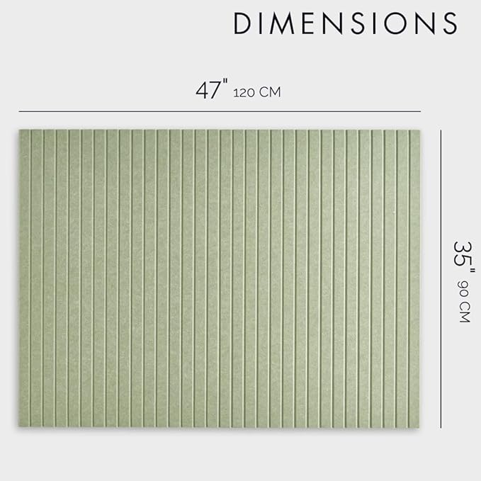 VIVELDA Large Bulletin Board 48"x36" - Office Wall Organizer to Replace Your Old Cork Boards for Walls for Office Decor - 12-Pack Felt Wall Panels for Use in Home Office Decor, Classroom Decor (Sage)