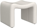 VANOMi Small Footstool Ottoman, Multi-Functional Modern Foot Stool, Sofa Footrest Extra Seating for Living Room, Entryway, Hallways and Bedrooms, Small, White