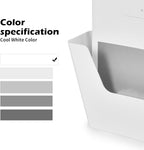 YOHOM No Drilling File Holder Wall Mails Magazines Organizer Adhesive Door Mount, Single Pocket, (White 1) (WHITE, 3 PCS)