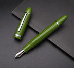 JINHAO X159 Fountain Pen (F Nib 0.5mm, Avocado Green with Silvery Clip)