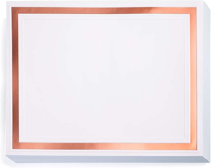 PaperDirect Pristine Specialty Certificates, 50 Sheets of 38lb White Paper, 8½" x 11", Rose Bold Foil Border, Perfect for Awards, Students, Employees, Volunteers, Course Completion, Diplomas