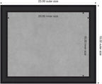 Amanti Art Black Framed Magnetic Board 19x23 Small Vision Board for use with Magnets, 100% Metal Sheet to Display Items as Office Decor or for Home Organization in mudroom, Kitchen or Kids Room