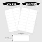 Blank Removable Labels, 1x3 Inch White Freezer Labels for Food Containers, Freezer Label to Write on/Waterproof - 240Pcs