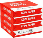 4 Reams Copy Paper – 8.5x11 Letter Size, 20lb, 92 Bright – Multipurpose Printer Paper for Office, School, Home – 2,000 Sheets Total – Jam-Free, Acid-Free, Inkjet & Laser Compatible