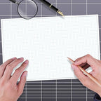 Engineering Graph Paper Pad - 17" x 11" Grid Paper for Engineering, Drafting, Blueprint Drawing, 25 Sheets/50 Pages 4x4 Blue Quad Rule by Better Office Products