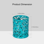 EasyPAG Teal Pen Holder for Desk, 2 Pack Round Pen Organizer, Brush Holder for Vanity, Metal Pencil Cup Organizer for Home, Office, Classroom, School