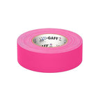 2" Width ProTapes Pro Gaff Premium Matte Cloth Gaffer's Tape With Rubber Adhesive, 50 yds Length x, Fluorescent Pink (Pack of 1)