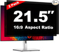 Pozlle 21.5 Inch Computer Privacy Screen Shield [2 Pack] for 16:9 Widescreen Desktop Monitor - Anti-Glare Blue Light Privacy Filter and Anti Spy Privacy Screen Protector Film